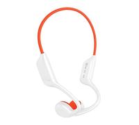 Sxhlseller Auriculares de Conducción ósea, IPX8 Inalámbricos Impermeables para Nadar con MP3 de 32 GB, Auriculares Abiertos Bluetooth 5.4 para Deportes y Correr (Blanco Naranja)
