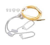 Sxhlseller Auriculares De Tubo De Aire Ergonómicos Sin Radiación Reducción De Ruido Auriculares Binaurales Portátiles Con Cable De 3,5 Mm Para Computadora Portátil, Tableta, Correr, Gimnasio, (ORANGE)