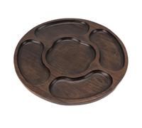 Sxhlseller Bandeja Decorativa de Madera para Servir |Plato Seccional Dividido para Aperitivos, Aperitivos, Fiestas, Buffet, Verduras, Frutas, 10,2 Pulgadas (Tipo 2)