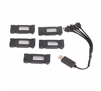 Sxhlseller Batería de litio de 3,7 V para dron, 1200 mAh RC Drone Batería de litio de repuesto con cable de carga 5 en 1 para E58 L800 JY019 S168, portátil Mini RC Quadcopter Drone batería parte