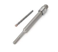 Sxhlseller Biela para Sierra Perforadora de Pared de 220 Mm, Vástago Redondo, Adaptador de 2 Hoyos y 2 Ranuras con Broca Central para Martillo Eléctrico Rotativo, Material CRV de Acero con Alto