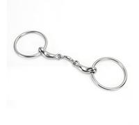 Sxhlseller Broca de Filete con Junta Tórica de Acero Inoxidable de 115 Mm |Bocado de Entrenamiento para Caballos Cómoda Acción Directa con Rienda