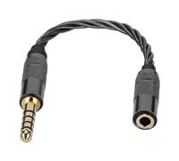 Sxhlseller Cable Adaptador Macho Equilibrado de 4,4 Mm a Hembra Estéreo de 3,5 Mm de 15 Cm, Convertidor de Audio para Auriculares para NW NW-WM1Z DAP