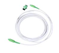 Sxhlseller Cable de Fibra óptica Blindado SC a SC, Cable de Extensión de Módem Monomodo para FTTH FTTB, Puente de Conexión de Alta Velocidad con Brida - Construcción de Metal (SC 10 m/32,8 pies)