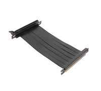 Sxhlseller Cable Elevador PCIE 3.0 X16, Conector Inverso Dual Flexible de Alta Velocidad de 180 Grados Cable de Extensión de Tarjeta Gráfica GPU para Montaje Vertical de Tarjeta Gráfica (Negro)