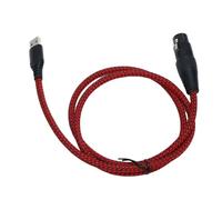 Sxhlseller Cable XLR a USB, Convertidor de Enlace de Micrófono Hembra, Sonido HiFi para Grabación de Micrófono, Karaoke, Cantar, Altavoz, Consola Mezcladora (1 metro)