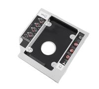 Sxhlseller Caja de Aluminio HDD SSD de 0.500 in para Unidad de Disco Duro Adaptador óptico de DVD para Computadora Portátil, Adaptador Universal de Segundo Disco Duro con Soporte de Plástico Que