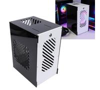 Sxhlseller Caja de Computadora Pequeña Mini ITX, Caja de PC Acrílica Portátil de 10,5 L, Ventilación de 360° para Refrigeración Eficiente, Admite Suministro SFX SFX L, Se Adapta a SSD y GPU