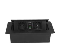 Sxhlseller Caja de Enchufe de Escritorio, Tomacorriente de 2 Clavijas con USB Tipo C, Regleta Empotrable de Carga Rápida de 20 W para el Hogar y la Oficina, Cubierta de Expulsión de Amortiguación