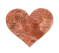 Sxhlseller Caja de Madera con Forma de Corazón de 20 Razones por las que Te Amo, Recuerdo Romántico para Aniversario, Boda, Cumpleaños o Día de San Valentín con Mensajes Sinceros Grabados
