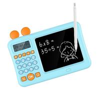 Sxhlseller Calculadora para Niños con Bloc de Notas, Máquina de Aprendizaje de Matemáticas, Calculadora con Tableta de Escritura, Recordatorio de Voz, Aprendizaje Temprano con Imagen de Sonido (Blue)