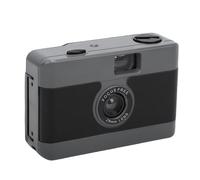 Sxhlseller Cámara de Película de 35 Mm Retro Vintage, Flash Incorporado, Cámara Reutilizable de 35 Mm para Entusiastas de la Fotografía, Enfoque Manual de Lente de 28 F/8, Velocidad de (Black)