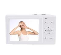 Sxhlseller Cámara Digital de Pantalla Dual de 80MP 5K | Zoom Digital 18X, Macro de Enfoque Automático, Filtros y Modo Belleza con WiFi, Portátil para Youtube, Campus, Viajes (White)