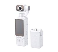 Sxhlseller Cámara POV Portátil con Lente Giratoria de 180°, Grabación de Vídeo 4K, Duración de Batería de 6 Horas, Pantalla de 1,97 Pulgadas para Viajes y Uso Diario (White)