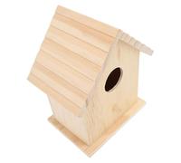 Sxhlseller Casa para Pájaros de Madera sin Terminar Que Se Puede Pintar - Caja Nido Hecha a Mano para Cría de Pájaros para Mascotas Pequeñas, Descanso y Relajación, 5.79 X 4.33 X 7.76 Pulgadas