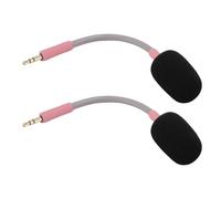 Sxhlseller Casco de Micrófono, Micrófono de Auriculares de Reducción de Ruido con Cubierta de Esponja de Espuma para Reparar (Pink)