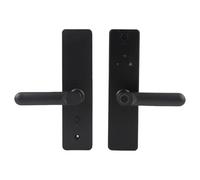 Sxhlseller Cerradura de Puerta Inteligente Biométrica con Cámara HD 6 en 1 Contraseña Tarjeta IC Tecla Desbloqueo de Aplicación Teclado Manija de Puerta con Huella Digital para, Cerradura de