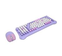 Sxhlseller Combinación de Teclado y Mouse Inalámbricos de Colores Mixtos, Diseño de Teclado QWERTY, Receptor USB Inalámbrico de 2,4 GHz, Plug and Play, Compatible con PC, Smart TV