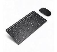 Sxhlseller Combo de Teclado Inalámbrico y Ratón, Bluetooth 2,4G, Recargable, Delgado, Silencioso, Compacto, Modo Dual con Batería de 200H para Ordenador Portátil y Tableta