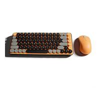 Sxhlseller Combo de Teclado y Mouse Inalámbricos, Teclado Inalámbrico Bluetooth 5.0 con Teclas Redondas Retro e Inclinación de 9 Grados, Compatible con Computadora Portátil con Android