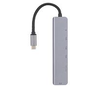 Sxhlseller Compatible con Concentrador 7 en 1, Multifuncional Type-C a HDMI + PD Adaptador Multifunción Conversor de Carga Rápida Adecuado para Teléfonos Móviles/computadoras iPad Pro y USB-C