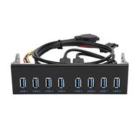 Sxhlseller Concentrador de Panel Frontal USB3.0, USB3.0 19PIN Adaptador de Panel Frontal de Extensión de Unidad óptica de Concentrador de 8 Puertos para Computadora PC