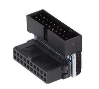 Sxhlseller Conector de Dirección de Placa Base Conector de Dirección de Placa Base Portátil Placa de Circuito Multicapa USB3.0 Girar 90 ° Codo 19P / 20P Adaptador de Clavija Vertical
