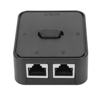 Sxhlseller Conmutador de Red Gigabit de 2 Puertos 10/100/1000Mbps, Selector Divisor RJ45 2 en 1 Salida 1 Entrada Salidas, Adaptador Ethernet de Escritorio para Cat6 Cat5e, Conmutador de Modo Dual