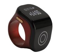 Sxhlseller Contador de Timbre Inteligente con Pantalla LCD Clara, Contador de Dedo Táctil Inteligente para el Trabajo, Ejercicio, Vida Diaria, Tamaño Ajustable, Batería de Larga Duración, (Rojo)