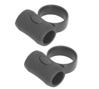 Sxhlseller Controlador de Dedo para Baquetas, Aprender Técnicas de Rotación, Mejorar el Agarre, Silicona ABS, Negro, 2 Piezas para Bateristas (Medio 5A 5B)