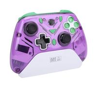 Sxhlseller Controlador de Juegos Inalámbrico 2.4G/Bluetooth con Joystick y Disparadores de Efecto Hall, Tasa de Sondeo de 1000 Hz, Giroscopio de 6 Ejes, Luces RGB, para PC, Steam Deck, (PURPLE)
