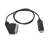 Sxhlseller Convertidor HDMI a euroconector, HD Digital Video HDMI a vídeo analógico y L/R Audio Adaptador Cable Soporte PAL NTSC para TV VHS VCR DVD