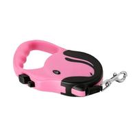 Sxhlseller Correa Retráctil Verde para con Cinta de Nailon Duradera, Bloqueo de Freno con un de 16,4 Pies de Largo para Paseo de Mascotas, Ergonómico Antideslizante para Perros Medianos (Pink)