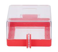 Sxhlseller Cubierta del Botón de Parada de Emergencia, Protector de Bloqueo de 105x105x63 Mm con Cuerpo de PC Transparente y Base de ABS Roja para Seguridad de Interruptores de Pared y Equipos
