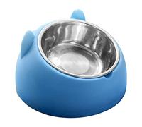 Sxhlseller Cuenco Elevado para Mascotas de Acero Inoxidable |Cuenco Desmontable 2 en 1 para Perros y Gatos, de Agua con Inclinación de 15° para Mascotas (Perras)