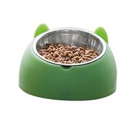 Sxhlseller Cuenco Elevado para Mascotas de Acero Inoxidable |Cuenco Desmontable 2 en 1 para Perros y Gatos, de Agua con Inclinación de 15° para Mascotas (Perras)