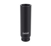 Sxhlseller Dado de Impacto Profundo de Acero de Aleación Cr V con Accionamiento de 1/2 Pulgada |Hueco Extendido de 12 Cm, Grado Industrial, Pared Gruesa Tratada Térmicamente para Reparación de