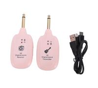 Sxhlseller de Guitarra Inalámbrico 2.4G, Juego de Transmisor y Receptor Recargable, Latencia Cero Plug and Play para Guitarra Eléctrica, Versión Floral Negra (Versión floral rosa)