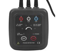 Sxhlseller Detector de Secuencia de Fases Sin Contacto Medidor Magnético | Indicador de rotación del motor, herramienta de electricista industrial, abrazadera del sensor de CA 70-1000 V, alerta de