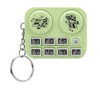 Sxhlseller Diseño del Llavero de Controlador DJ en Colorido en Miniatura de la Luz Roil para los Entusiastas de la Música (Amarillo Verde)
