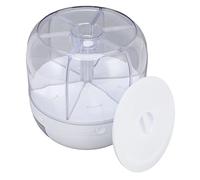 Sxhlseller Dispensador de Granos de 6 Rejillas, Contenedor de Almacenamiento de Arroz Giratorio con Acceso con un Botón para Organización de la Cocina, Tanque de Alimentos PP de Capacidad de 5 Kg