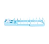 Sxhlseller Dispensador Portátil de Cinta Plástica Azul |Soporte de Cinta Plegable para Embalaje, Manualidades y Envoltura de Regalos, 2 Rollos