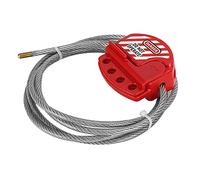 Sxhlseller Dispositivo de Bloqueo de Cable de Acero Inoxidable Ajustable, Cerradura de Seguridad Industrial de 4 Mm X 1,8 M con 4 Orificios para Equipos de Mantenimiento de Petróleo y Energía Química