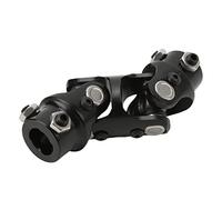 Sxhlseller Doble Junta Universal de Dirección, 3/4 Pulgada DD X 3/4 | Acoplador del eje de la columna de dirección, acero con recubrimiento en polvo negro, amortiguación de vibraciones, para