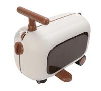Sxhlseller Equipaje para Niños con Pedal Plegable de 90 Grados, Maleta Multifuncional de Gran Capacidad para Viajar en Verde, Construcción Resistente de PP y ABS (Brown)