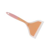 Sxhlseller Espátula de Cocina de Silicona de Boca Ancha, Pala de Cocina Antiadherente para Panqueques y Tortillas con Ergonómico y Diseño de Orificio para Colgar en Azul (cabeza de pala naranja)