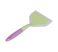 Sxhlseller Espátula de Cocina de Silicona de Boca Ancha, Pala de Cocina Antiadherente para Panqueques y Tortillas con Ergonómico y Diseño de Orificio para Colgar en Azul (cabeza de pala verde)