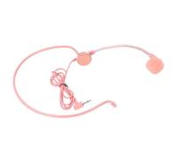 Sxhlseller Esponja de Silicona Rosa, Auriculares Falsos, Micrófono Ajustable para Escenario, Discurso, Canto, Práctica de Danza