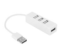 Sxhlseller Estación de Acoplamiento Divisor de Concentrador USB de 4 Puertos |Adaptador OTG para Teléfono Tableta, Transmisión de Datos Plug and Play Blanco