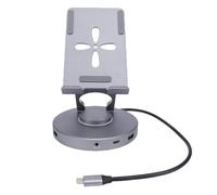 Sxhlseller Estación de Acoplamiento para Tableta USB C 10 en 1, Concentrador de Soporte Giratorio, Salida de Pantalla 4K 60 Hz, Carga PD de 100 W, Base USB C Multipuerto, para Tabletas,